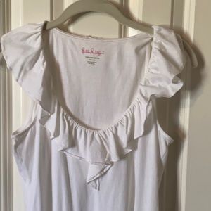 Lilly Pulitzer White  Cotton Top Small